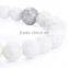 Moon Bodhi Seed Stretch Bracelet Buddhism Prayer Beads Mala White