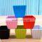 Modern decor small colored rectangular resin flower pots
