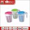 high quality color 100ml 250ml measuring cup novelty plastic disposable measuring cup with lids for medicine