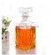 square glass whisky bottle with glass lid TY43
