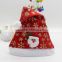China suppliers set of 3 polyester Xmas cap wool Felt Christmas hat with snowflake Santa Claus snowman reindeer for newborn