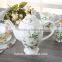 Set of 15pcs bone china flowers design coffee set