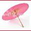 Flower Panited Chinese Silk Bamboo Parasol