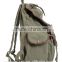 Army Olive Green Cotton Canvas Casual Backpack