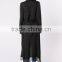 Outwear Casual Cover up Women 100% Polyester Light Weight Mock Pockets Lace Trim Hem Long Sleeve Duster Jacket