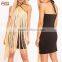 Black Halterneck Fluorescent Tassel Bodycon Dress