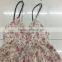 Women flower printed fancy chiffon dress stocklots