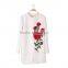 Maxnegio new embroidery winter women knee length coat