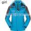 2017 Outdoor jacket long sleeve waterproof 3-in-1winter jackets for women