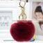 Myfur Rabbit Fur Ball Plush Fur KeyChain POM POM Keychain Tassel Pompom Car Bag Keychain