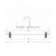Plastic Clear Suit Hanger with Metal Clips