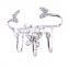 Silver Alloy Rhinestone Butterfly Knuckle Fingers Rings