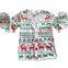 2016 yawoo red and green deer patterns ruffle skirt top christmas clothing girls