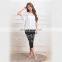 White Bamboo Summer Breathable T-shirt Blouse Home Wear Girls