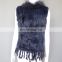 Tongxiang real rabbit fur vest knit women fur waistcoats