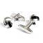 make special custom black and white color enamel knot cufflinks