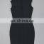 Latest Dresses Design Women Sexy Sleeveless Deep-V Black Short Tight Mini Dress Club Party Dress