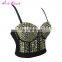 High Quality Gold bead decoration crop top brazilian ladies new model bra wholesale