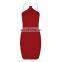 2015 hot sale wholesale western popular mini sleeveless red sexy arabic evening dress