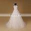 Elegant Sleeveless A-Line Lace Applique With Sequins Wedding Dress Chapel Tail