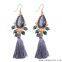 Wholesale Fashion Designs Rhinestone Beaded Tassel Earring Women Jewelry