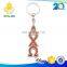 Custom Zinc Alloy Soft Enamel Keychain with Shiny Glitter