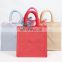 wholesale waterproof colorful jute bag with zipper ,jute gift bag,low cost jute bag