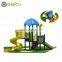 Cost-effective children outdoor playground equipment kids plastic swing and slide for garden JMQ-G086D