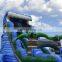 Blue Crush Tropical Waterslide Inflatable Water Slide With Pool