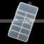 High Quality Small Size 100PCS 500 Half Transparent Plastic Nail Art Tip Empty Storage Nail Tips Box Case Manicure Tool 11 grids