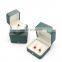 High-end custom Ring packaging boxes pu  leather jewelry ring box