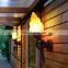 Amazon hot sell European vintage glass garden lamps waterproof outdoor landscape retro aluminum yard LED industrial wall lights