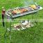 Outdoor stainless steel portable folding grill charcoal grill