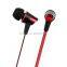  popular red rohs earbuds special flat cable earphone mobile headphone