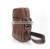 European style coffee color genuine leather cross body shoulder bag for women vintage OEM ODM