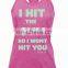 Custom Design Printed Gym fitness yoga Sexy ladies singlets tank top gym one color pure cotton singlet for women girls