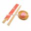 Natural Bamboo Disposable Red Chopsticks with Customized Semi Paper Sleeve