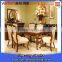 Marble top wooden dining table and chair for hotel/home use