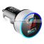 ABS Flame Retardant Aluminum Alloy 2 In 1 Vehicle Multi Function Display Usb Car Charger