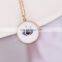 2022 New Women's Gold Jewelry Bohemian Eye Necklace Personalized Oil Dripping Stainless Steel Necklace Ins Clavicle Chain N902