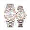 Custom your logo design Japan movement stainless steel bracelet hand watch quartz couple watch