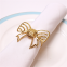 Plated Gold Bow Knot Rhinestone Napkin Ring For Festival's Table Decoration