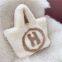 007 2023 new winter women's tote bag with metal chain handbag artificial wool soft fashion bag