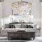Modern Creative Metal Pendant Light Fixtures Small Crystal Bean Interior Chandelier Parts LED Light Source Middle Size Dining