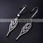 Elegant Black Gun Plated Night Party CZ Jewelry Luxury Occasion Fish Hook Earrings