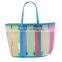 new fashion stripe pvc beach tote bags wholesale