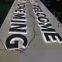 Signature luminous stainless steel English outdoor advertising building