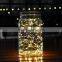 Outdoor Solar Powered LED String Lights Waterproof Copper Wire Lights for Garden Party 800mA Capacity