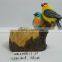 Polyresin Solar Powered Bird Figurine Lawn Light & Garden Decoration