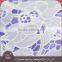 2016 most fashion white printed polyester chiffon embroidery lace fabric with holes